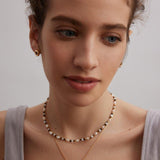 Small Round Tiger Eye Gemstone Earrings - Gembea Jewelry