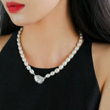 Spiral Metal Wind Stripe Pearl Drop Earrings gembea jewelry