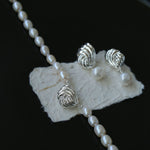 Spiral Metal Wind Stripe Pearl Drop Earrings gembea jewelry