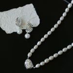 Spiral Metal Wind Stripe Pearl Drop Earrings gembea jewelry