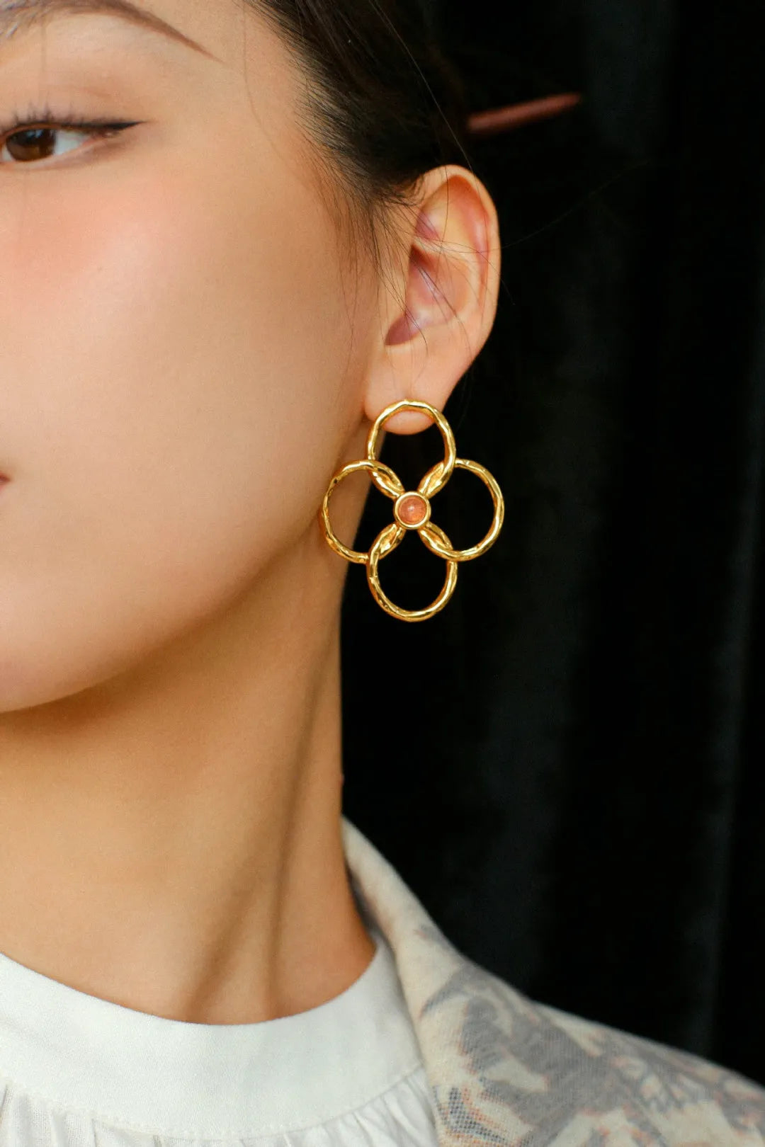 Spring Heartbeat Flower Goddess Earrings - Gembea Jewelry