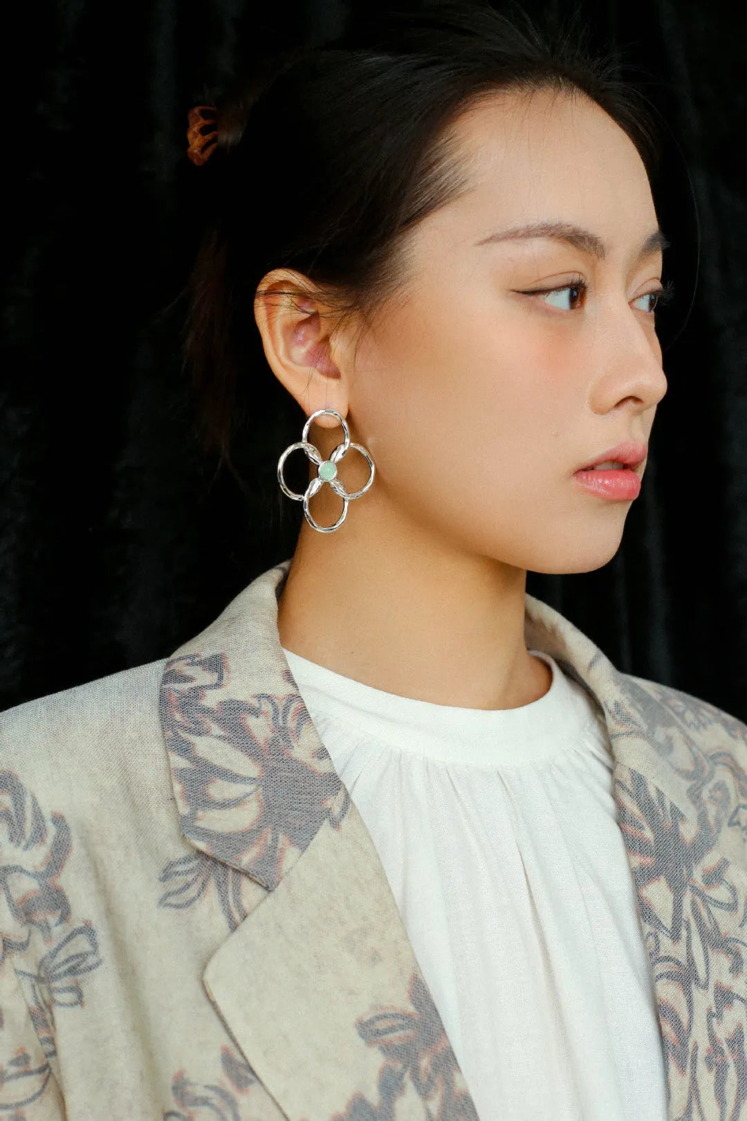 Spring Heartbeat Flower Goddess Earrings - Gembea Jewelry