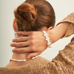 Square Round Beaded Baroque Pearl Bracelet - Gembea Jewelry