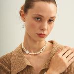 Square Round Beaded Baroque Pearl Bracelet - Gembea Jewelry