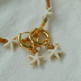 Sea's Embrace Series Starfish Hoop Earrings - Gembea Jewelry