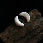 Stars Moon Baroque Pearl Stud Earrings - Gembea Jewelry