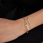 S925 Sterling Silver Pearl Bangles Bracelets - Gembea Jewelry