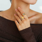 Style H Vintage Bee Coins Ring-Gembea Jewelry
