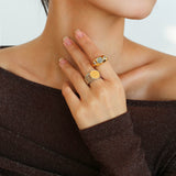 Style H Vintage Bee Coins Ring-Gembea Jewelry