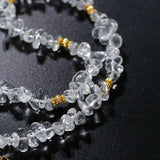 Summer Natural White Crystal Beaded Necklace gembea jewelry