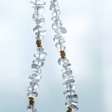 Summer Natural White Crystal Beaded Necklace gembea jewelry
