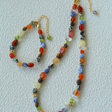 Summer Tomato Colorful Natural Stone Bracelet gembea jewelry