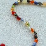 Summer Tomato Colorful Natural Stone Necklace gembea jewelry