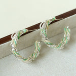 Sun Knot Gold Silver Hoop Earrings gembea jewelry
