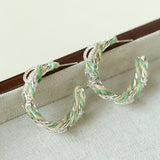 Sun Knot Gold Silver Hoop Earrings gembea jewelry