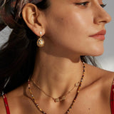 Sunflower Eye Pendant Yolk Stone Beaded Necklace - Gembea Jewelry