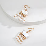 Tassel Baroque Pearl Drop Earrings-Gembea Jewelry