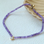 Teardrop Zircon Pendant Amethyst Necklace gembea jewelry