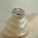 S925 Silver Thread Multi-loop Wide Ring - Gembea Jewelry