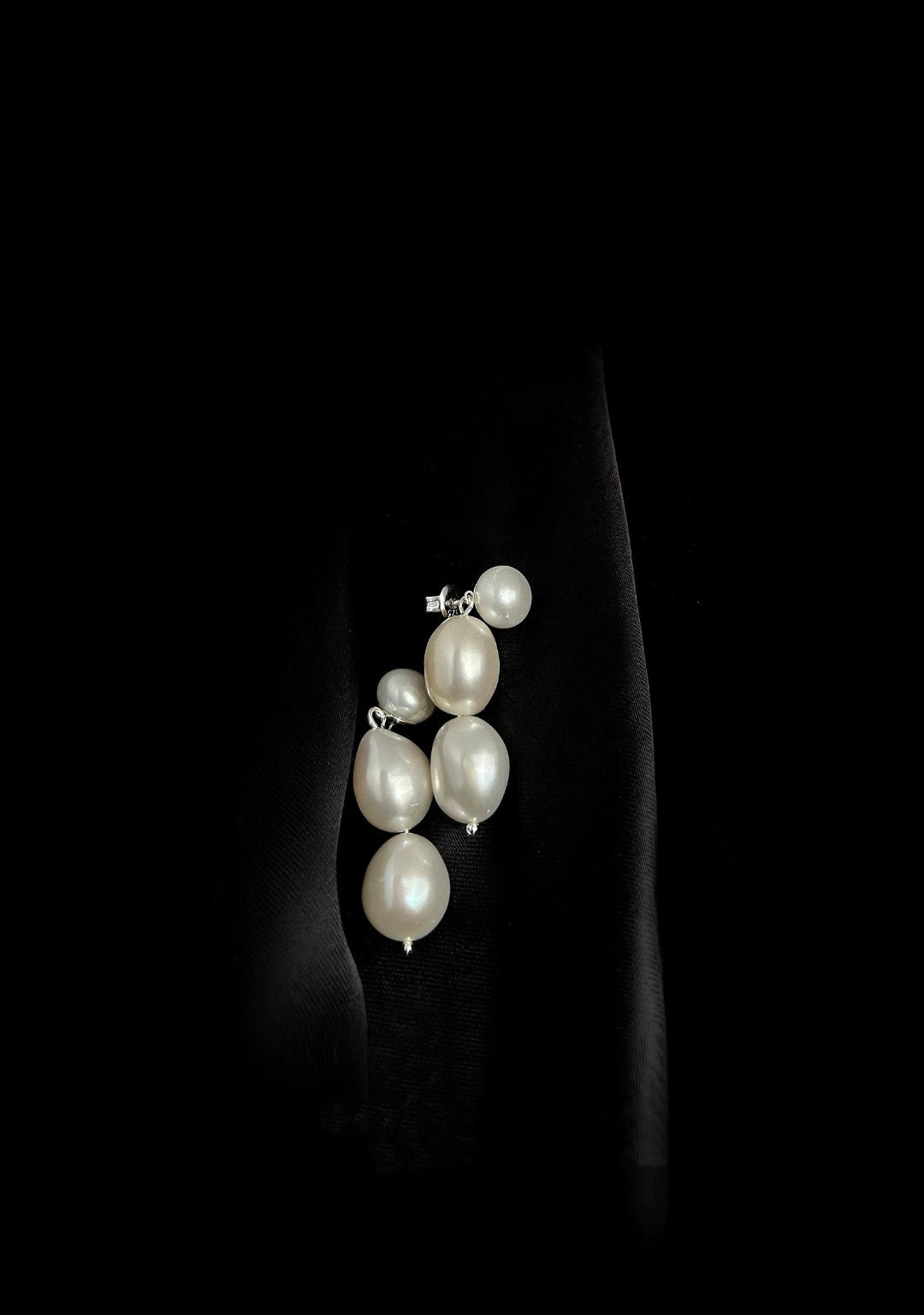 Three Freshwater Pearl Drop Earrings