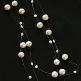 Three Layer Natural Freshwater Pearl Necklace - Gembea Jewelry