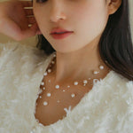 Three Layer Natural Freshwater Pearl Necklace - Gembea Jewelry