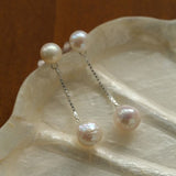 Timeless Simple Long Pearl Drop Earrings gembea jewelry