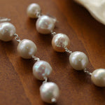 Timeless Simple Long Pearl Drop Earrings gembea jewelry