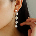Timeless Simple Long Pearl Drop Earrings gembea jewelry