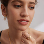 Tinfoil Print Sterling Silver Open Rings - Gembea Jewelry