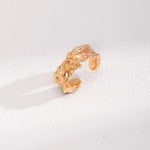 Tinfoil Print Sterling Silver Open Rings - Gembea Jewelry