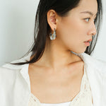 Tribal Echo Carved Totem Cutout Gold Silver Earrings gembea jewelry