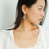Tribal Echo Carved Totem Cutout Gold Silver Earrings gembea jewelry
