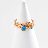 Synthetic Turquoise Gemstone Sterling Silver Rings - Gembea Jewelry