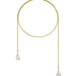 Twist Chain Baroque Pearl Necklace gembea jewelry