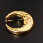 Vintage Antique Golden Moon Brooch gembea jewelry