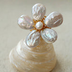 Vintage Baroque Pearl Flower Brooch gembea jewelry