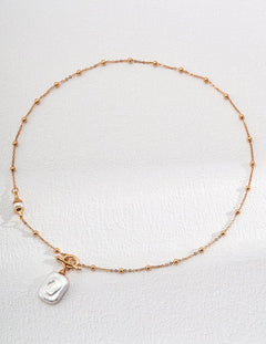 Vintage Gold Pearl Chain Necklaces Gembea - Gembea Jewelry
