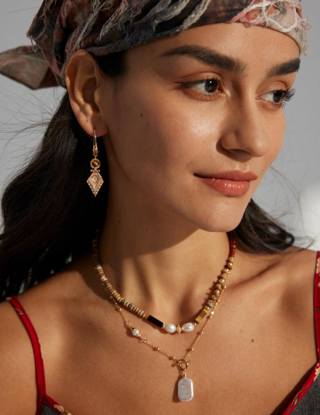 Vintage Gold Pearl Chain Necklaces Gembea - Gembea Jewelry