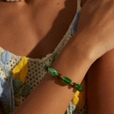 Vintage Green Resin Stone Bracelet - Gembea Jewelry