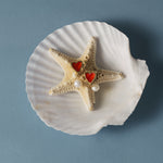 Vintage Heart-shaped Enamel Pearl Earrings gembea jewelry