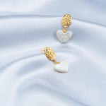 Vintage Heart Baroque Pendant Drop Earrings - Gembea Jewelry