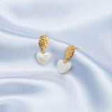 Vintage Heart Baroque Pendant Drop Earrings - Gembea Jewelry