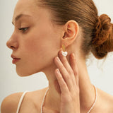 Vintage Heart Baroque Pendant Drop Earrings - Gembea Jewelry