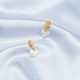 Vintage Heart Baroque Pendant Drop Earrings - Gembea Jewelry