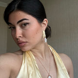 Vintage Lava Texture Baroque Pearl Drop Earrings