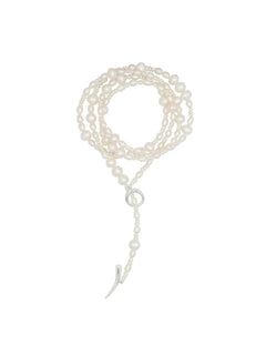 Vintage Multi-layered Long Beaded Pearl Necklace gembea jewelry