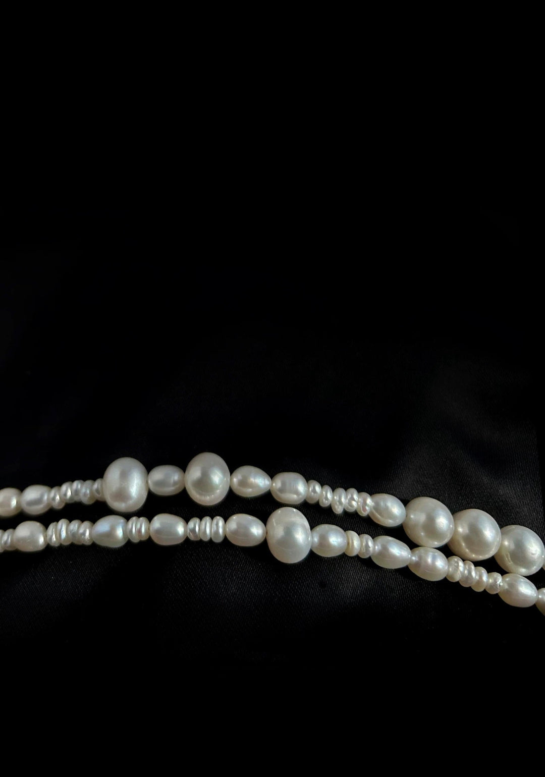 Vintage Multi-layered Long Beaded Pearl Necklace gembea jewelry