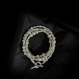 Vintage Multi-layered Long Beaded Pearl Necklace gembea jewelry