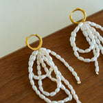 Vintage French Natural Pearl Baroque Earrings - Gembea Jewelry